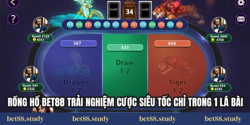 Rồng Hổ Bet88 Trải Nghiệm Cược Siêu Tốc Chỉ Trong 1 Lá Bài